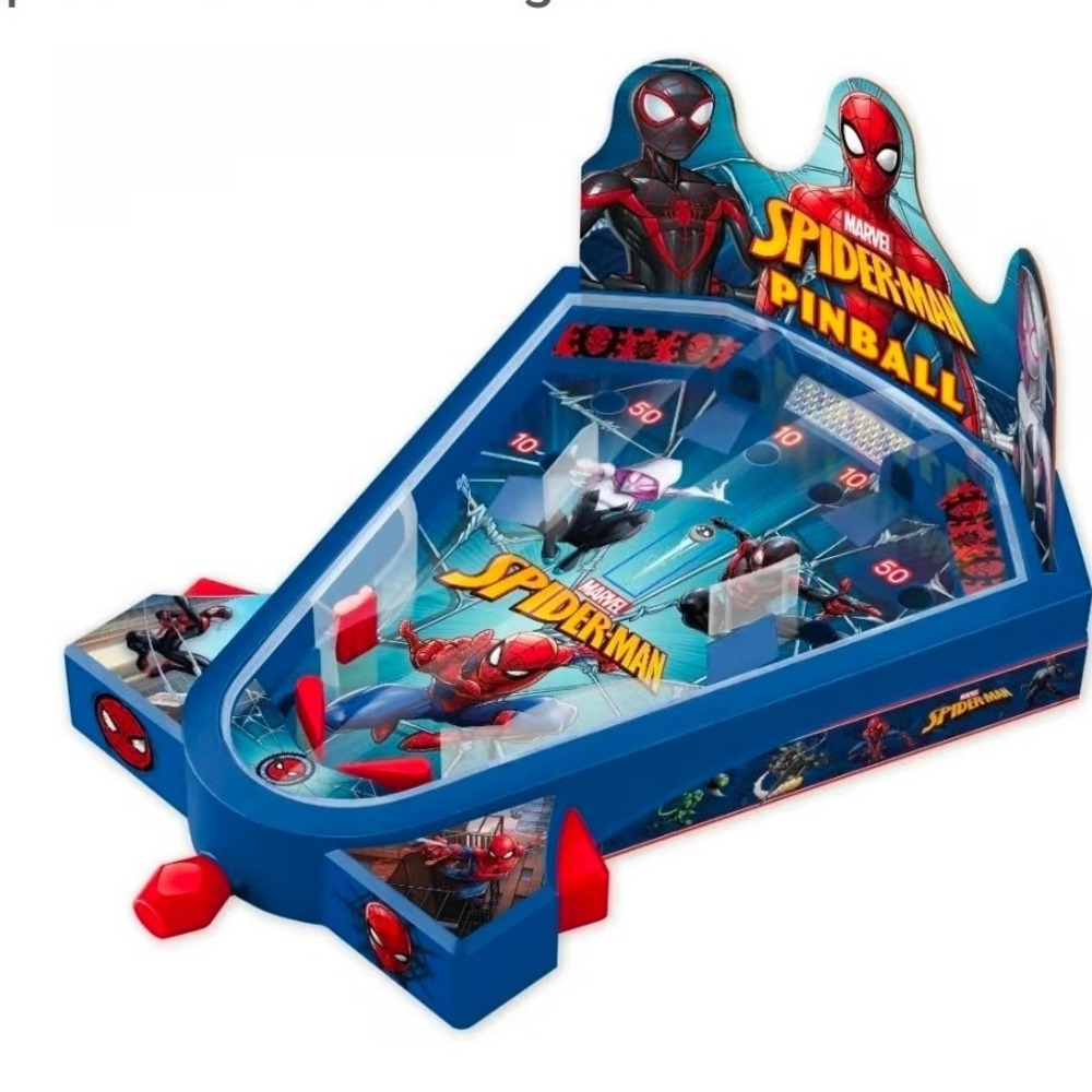 World Tech Toys Marvel Spider-Man Tabletop Pinball Game Kids Mini Arcade Toy NEW